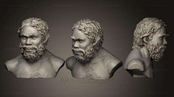 Busts and heads antique and historical (BUSTA_0540) 3D model for CNC machine